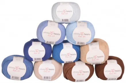 Infinity Hearts Rose 8/4 Garnpaket 16 Bruna och Blåa Nyanspaket - 10 st - Garnpaket 16 Bruna och Blåa Nyanspaket