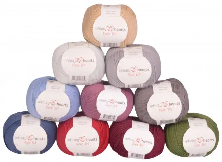 Infinity Hearts Rose 8/4 Garnpaket 08 Dämpade Färger - 10 st - Garnpaket 08 Dämpade Färger