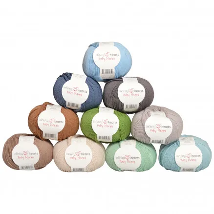 Infinity Hearts Baby Merino Garnpaket 03 Naturfärger - 10 st - Infinity Hearts Baby Merino Garnpaket 03 Naturfärger