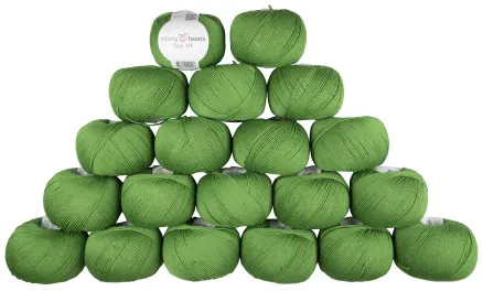 Infinity Hearts Rose 8/4 Garnpaket Enfärgad 156 Grön - 20 Stycken - Infinity Hearts Rose 8/4 Garnpaket Enfärgad 156 Grön - 20 Stycken
